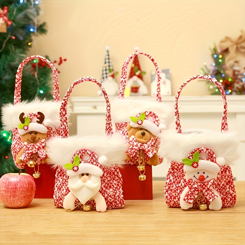 

4pcs Christmas - , Snowman, - And Bag Set