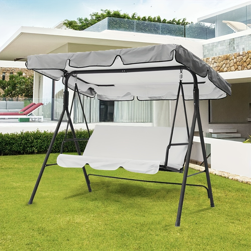 195x125cm outdoor swing canopy cover durable plastic garden Temu