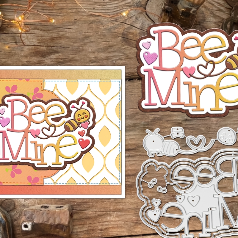 

Mangocraft Bee Metal Cutting Dies, Love For Diy Scrapbooking, Greeting Card Decoration, Valentine's Day Craft Supplies