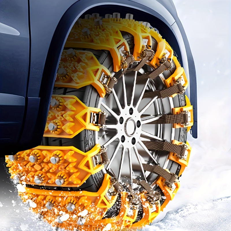 

Universal Double Row Track Snow Chains, Universal Rubber Oxford Chains For Cars Suvs With 165-265mm Tires, Adjustable Emergency Wear Resistant Tpu Chains