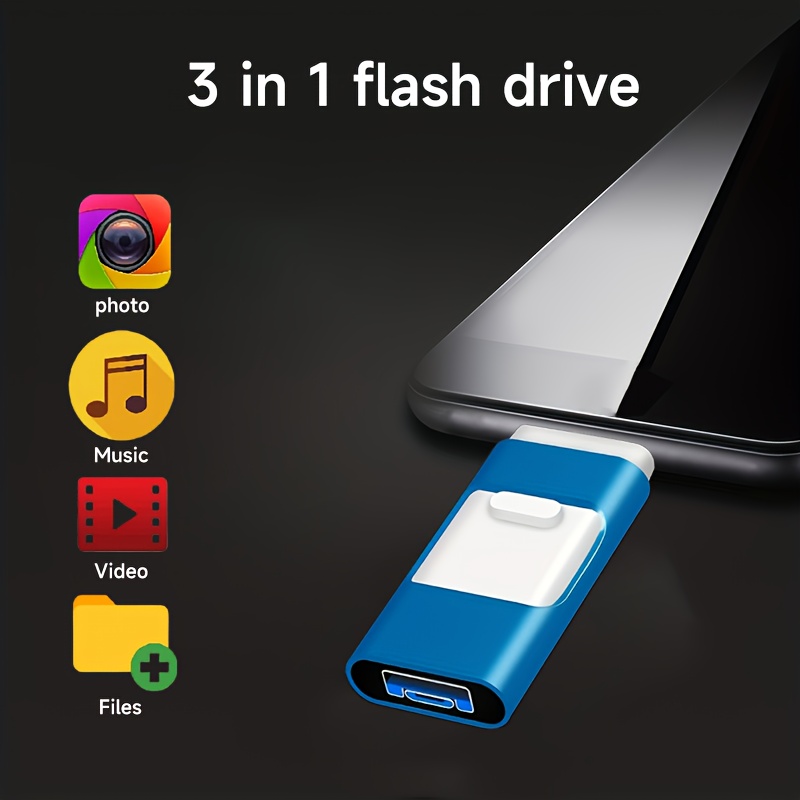 128GO 128GB Clé USB 3.0 OTG Mémoire Flash Drive Pliable Pour
