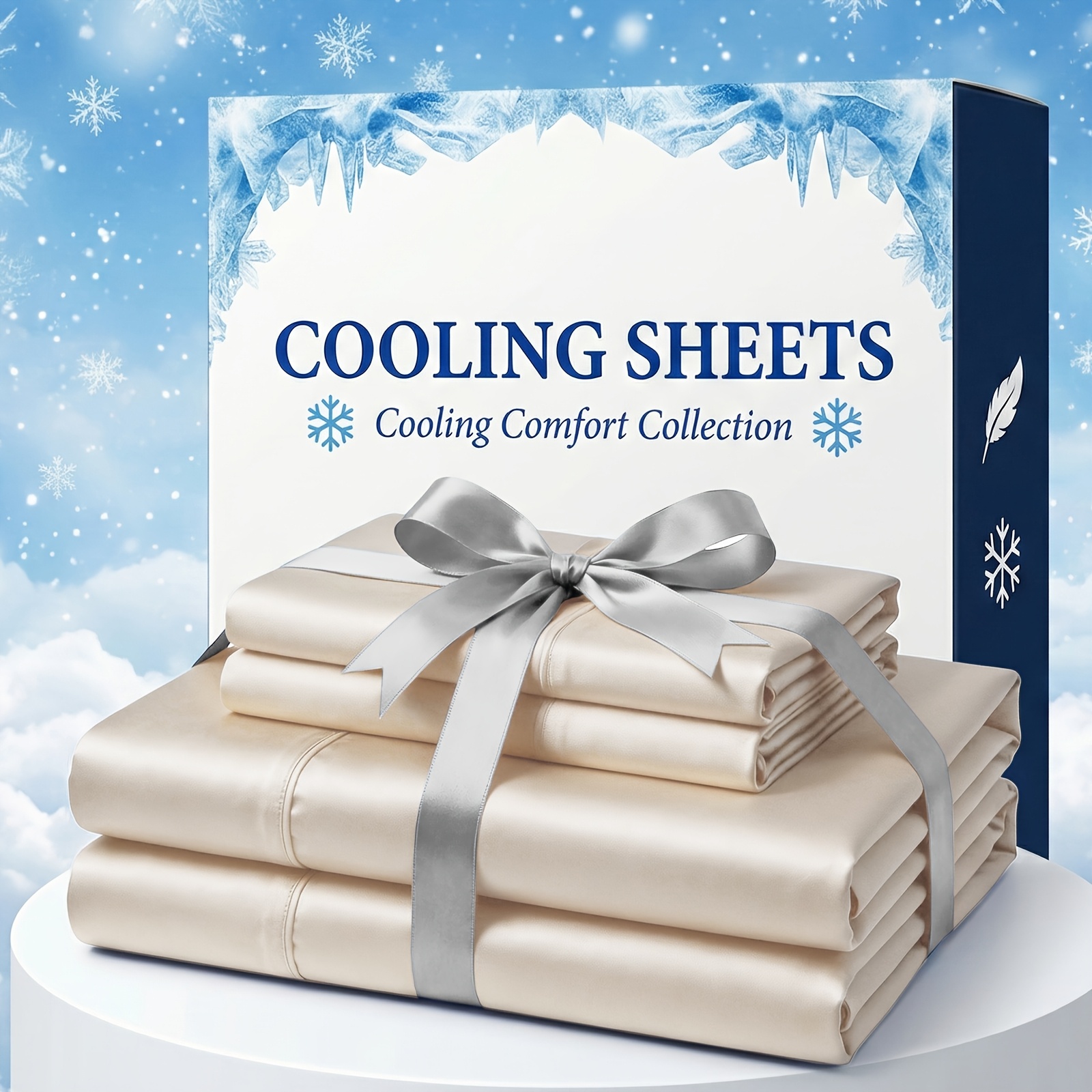 Extra Deep Pocket Bamboo Fiber Bed Sheet Set with Pillowcases – Soft, Wrinkle-Resistant, Breathable – Fits Extra Deep Mattresses – Available