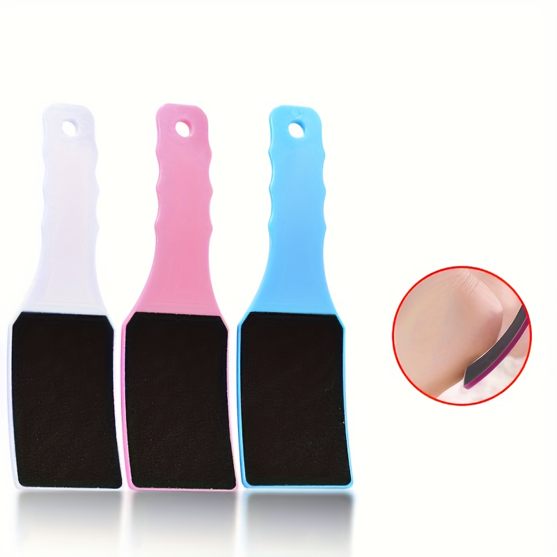 

Dual-sided Foot File - Plastic Curved Handle, Callus & Dead Skin Remover For Smooth Feet And Hands, Nail Care Tool