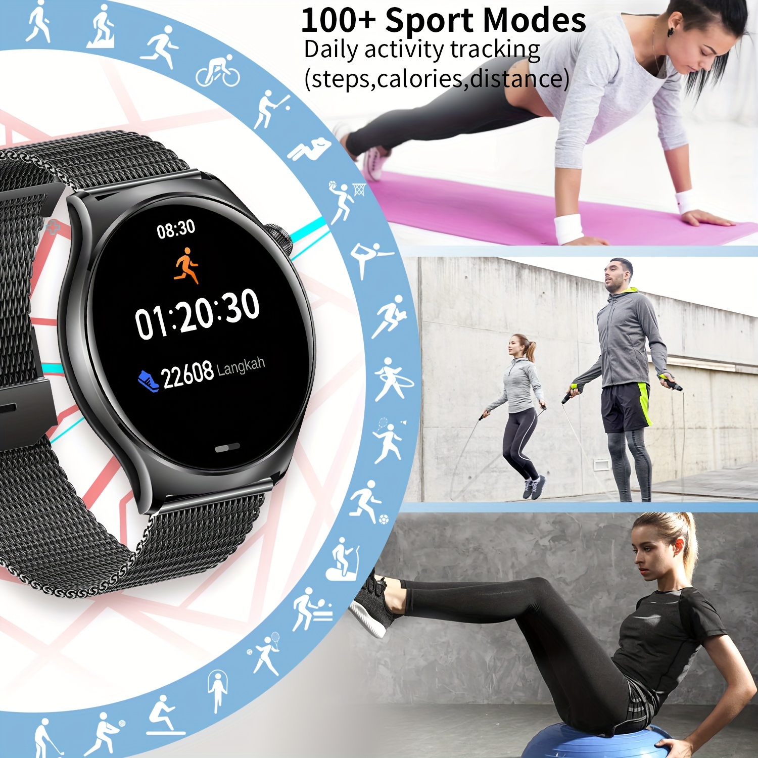 Reloj Inteligente Relojes Para Hacer Deporte 20 Días De Batería