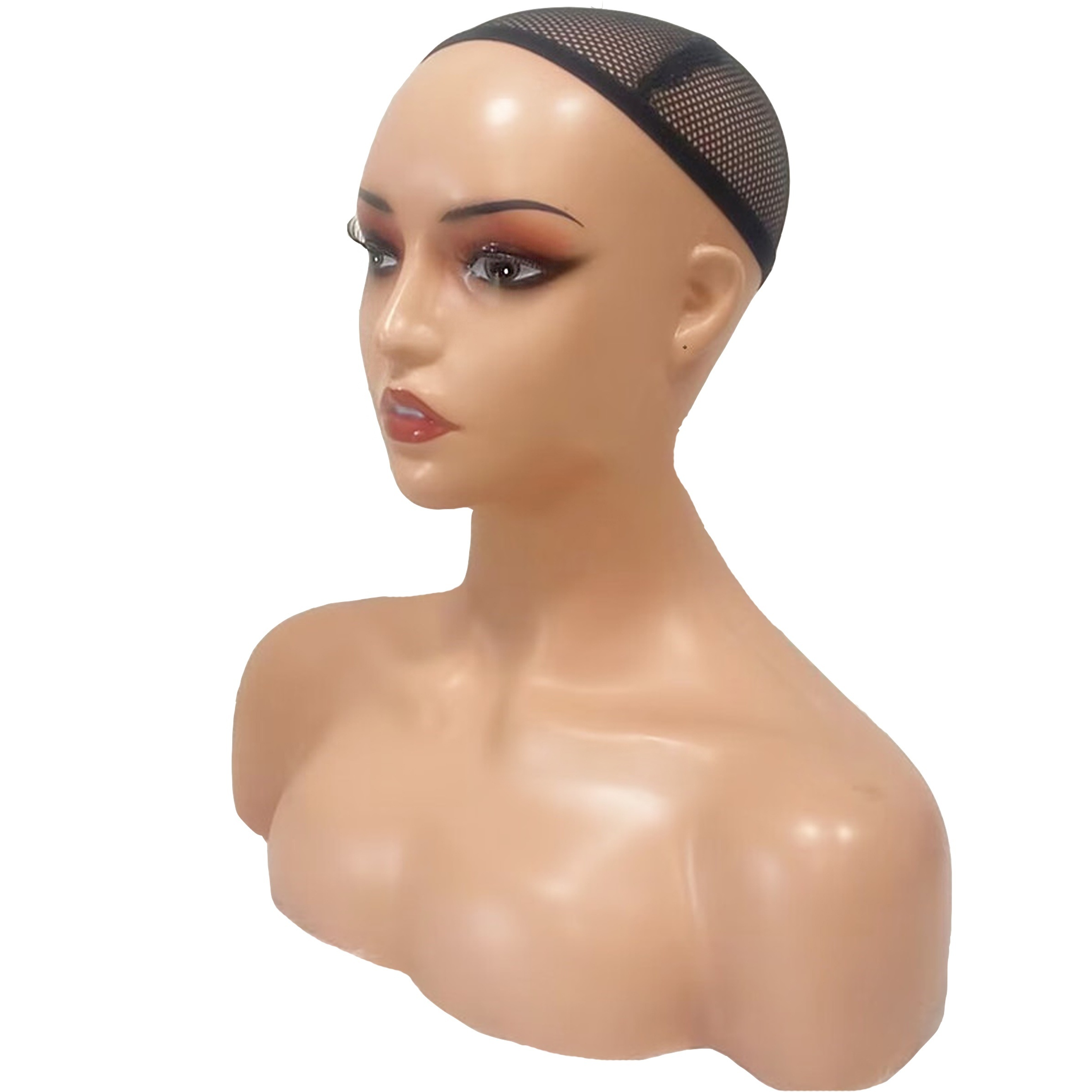 realistic mannequin head with shoulder display manikin heads bust for wigs makeup beauty accessories