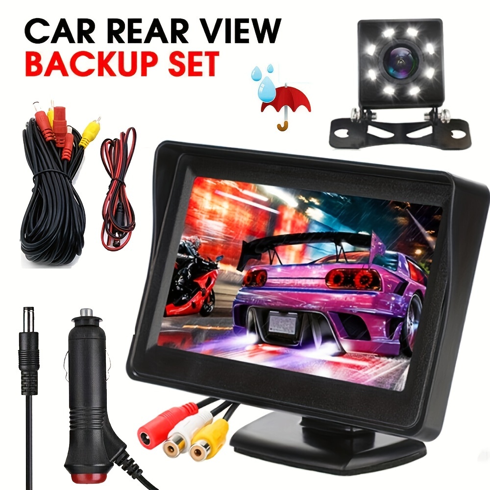 

Car Backup Camera 4.3 Inch Mirror Monitor Kit Auto Parking System Backup Reverse Camera Ccd Camera 8led Rear View Camera For Car Truck