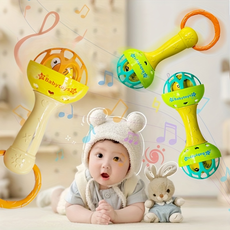 Set of 2 Baby Rattle Balls for Early Learning