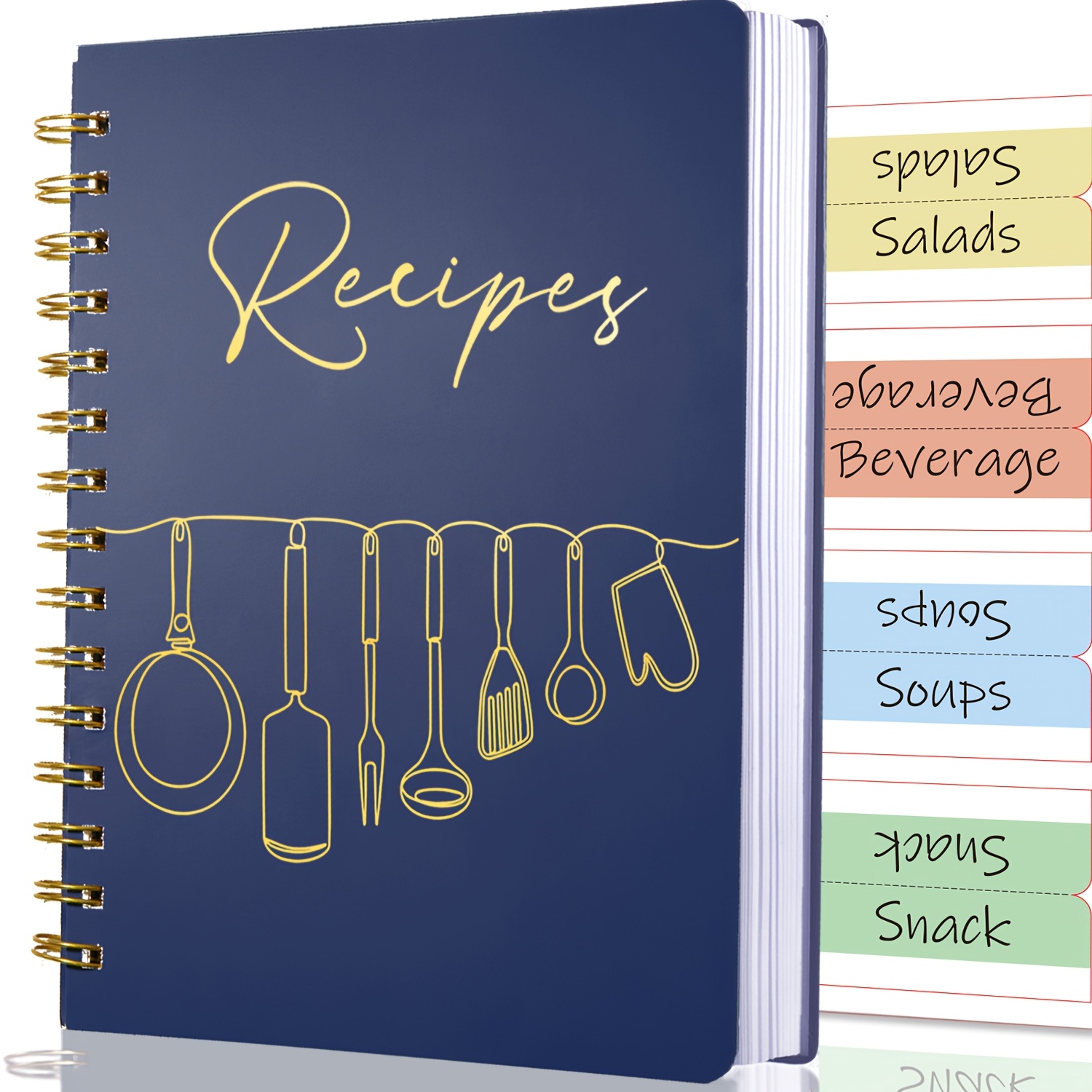 

To Your Own Recipes - Blank With Cover - With Indexing Tabs For Cooking Lovers -144 Pages