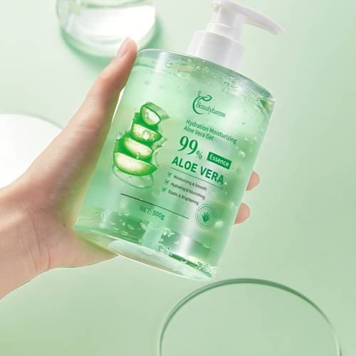 hydrating aloe vera gel soothing non greasy with hyaluronic acid glycerol for smooth suitable for types easy to apply face body use moisturizing gel natural look gentle formula aloe vera gel