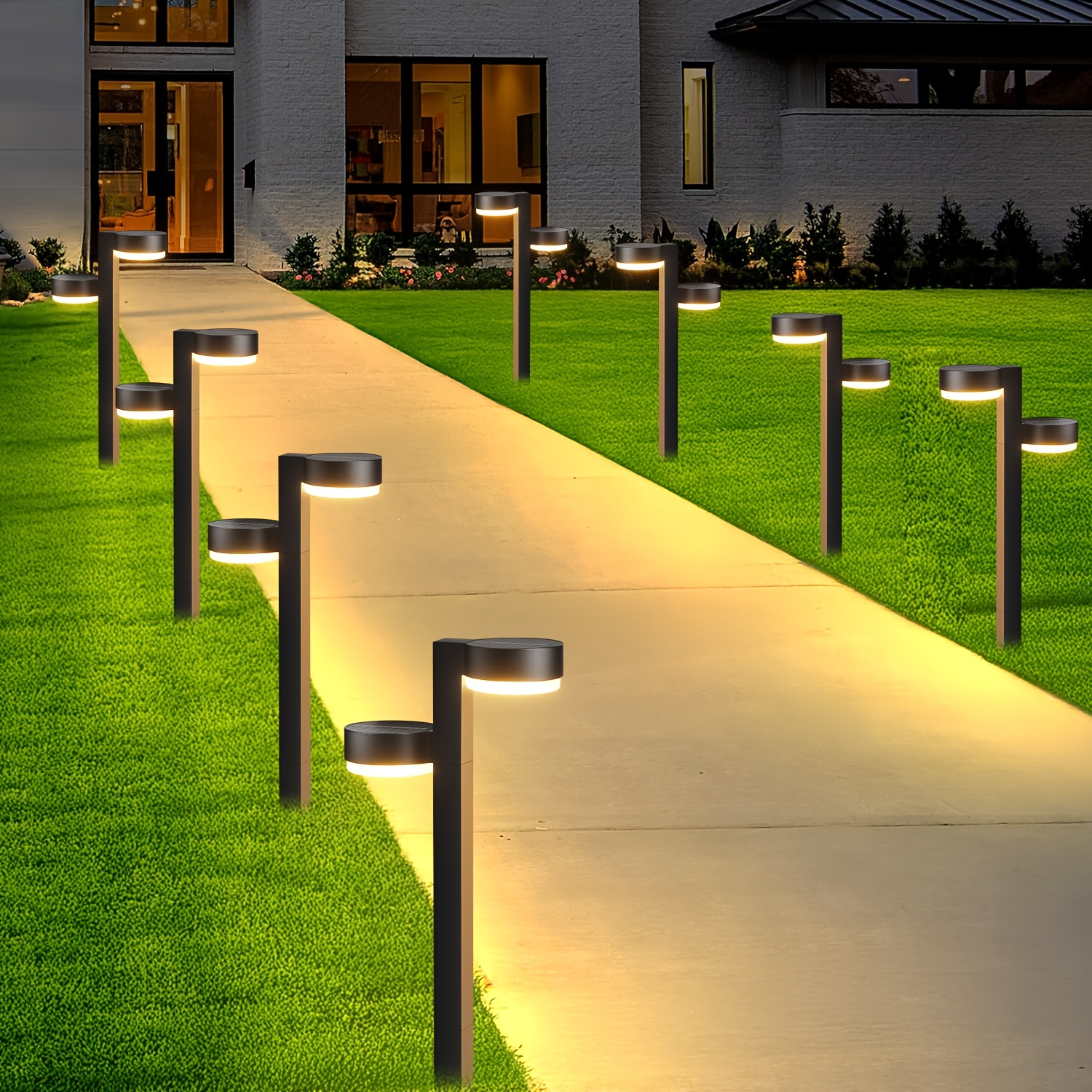 4/8 Pack Solar Lights Outdoor Garden, 2-in- Bright 3500k Warm White Solar Lights For Outdoor Use With 24 Leds, Auto , Solar Garden Lights For Path, Lawn, Yard, Patio, Balcony