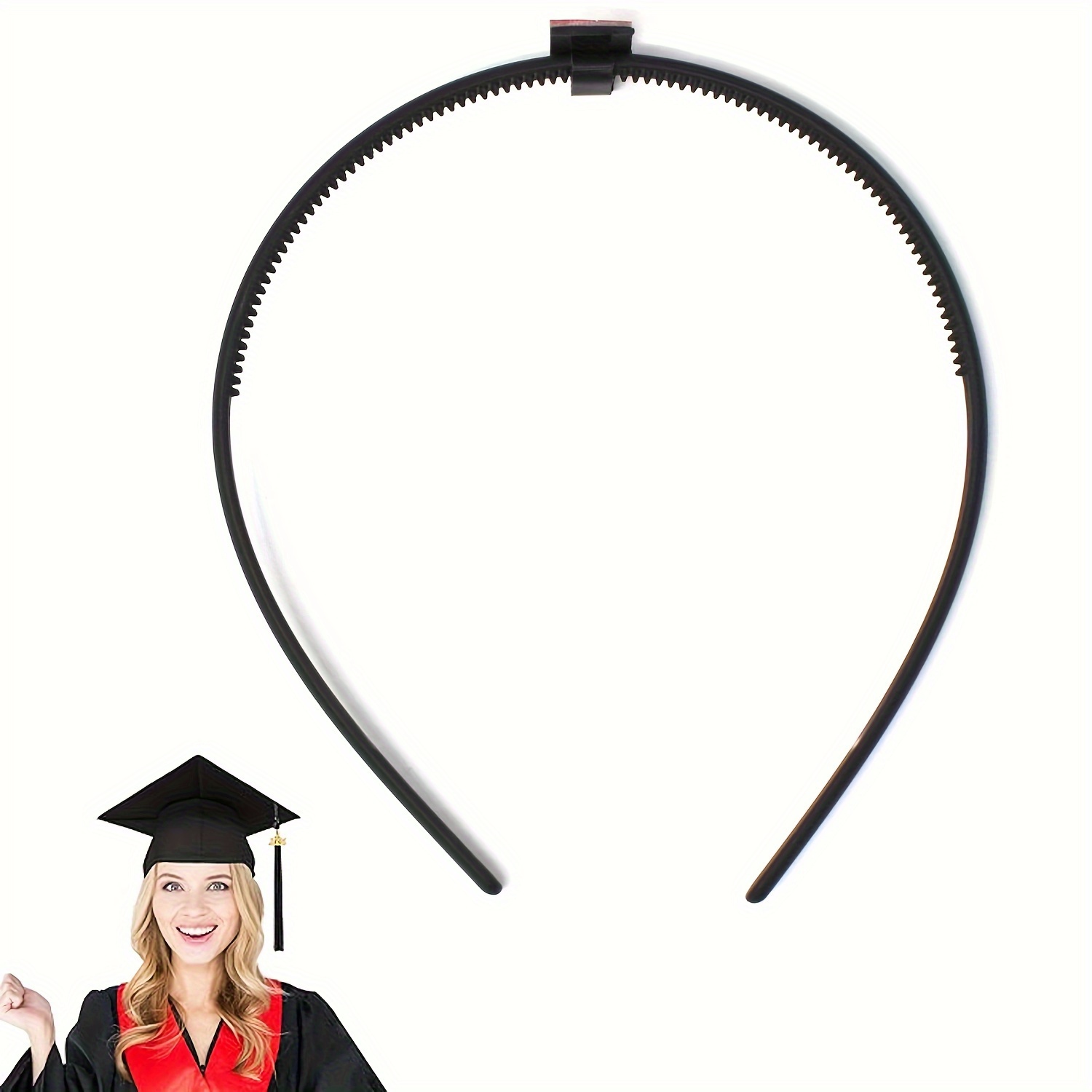 

1pc Graduation Cap Holder Headband, Firm Grip Hairband For Secure Graduation Hat Fit, Universally Sized For All Hair Types, Essential Graduate Accessory