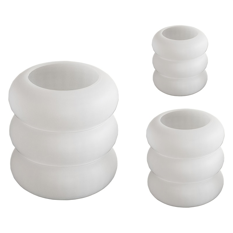 1pc/3pcs Candle Molds Silicone For Candle Making, Epoxy Resin Plaster Cement Concrete Casting Molds For Handmade Crafts, Home Decor