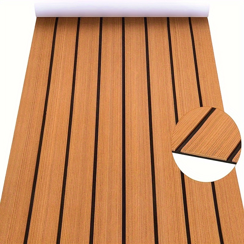 102.3 X45.2” Diamond Pattern Sea Deck Self-Adhesive Boat Flooring Eva Foam  Decking Marine Non-Slip for Motorboat Fishing Boat Yach