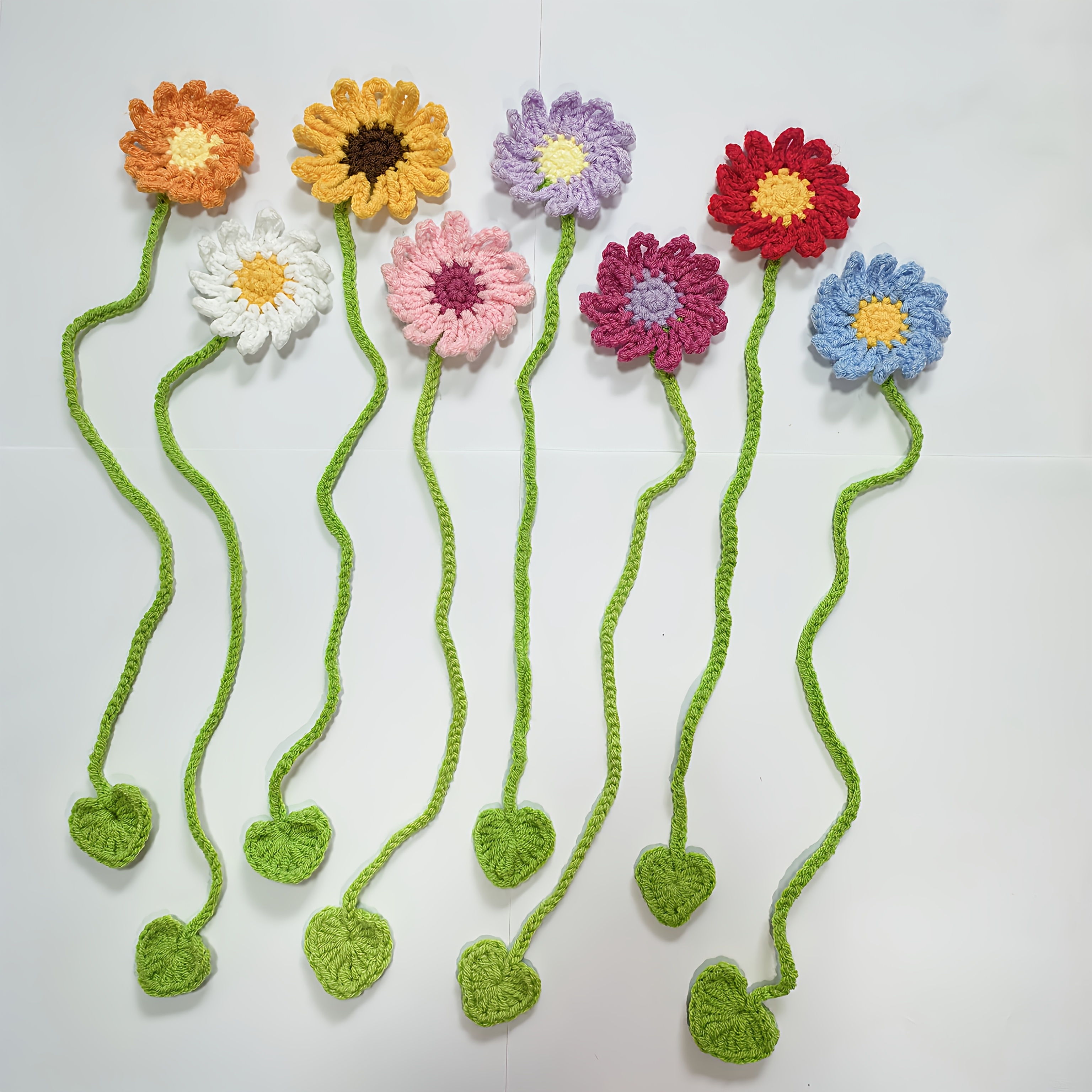 TEMU 8 pezzi - lavorato a con e girasoli - perfetta per gli dei libri, regalo per San, per clip per tende domestiche o decorazione di accessori per