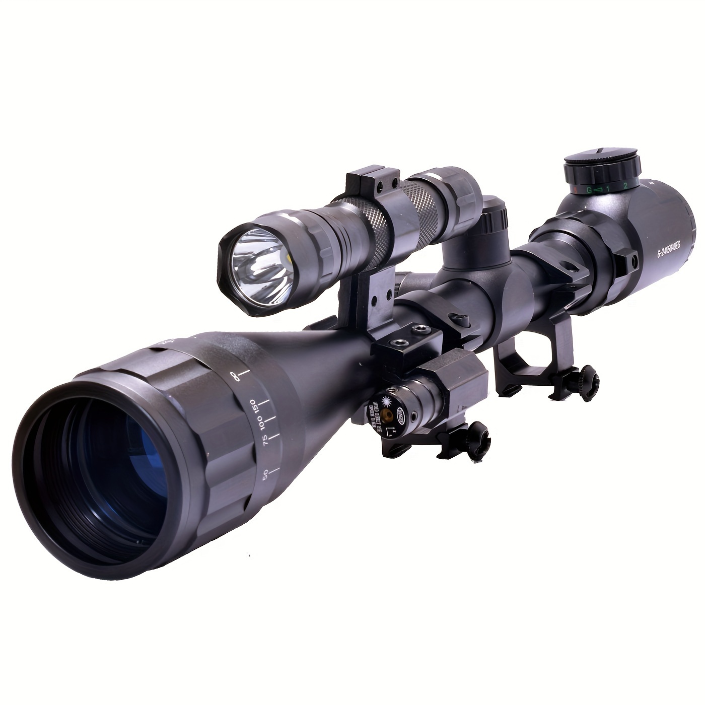 6-24x50 Optic Combo with Red Laser and Torch Image 1