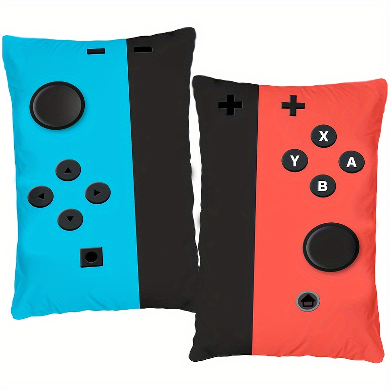 

Gamer-themed Throw Pillow Covers Set Of 2 - Perfect Gift For Teen Boys, Soft & Machine Washable, Zip Closure, Ideal For Gaming Room Or Living Space, Polyester, 12x20 Inches