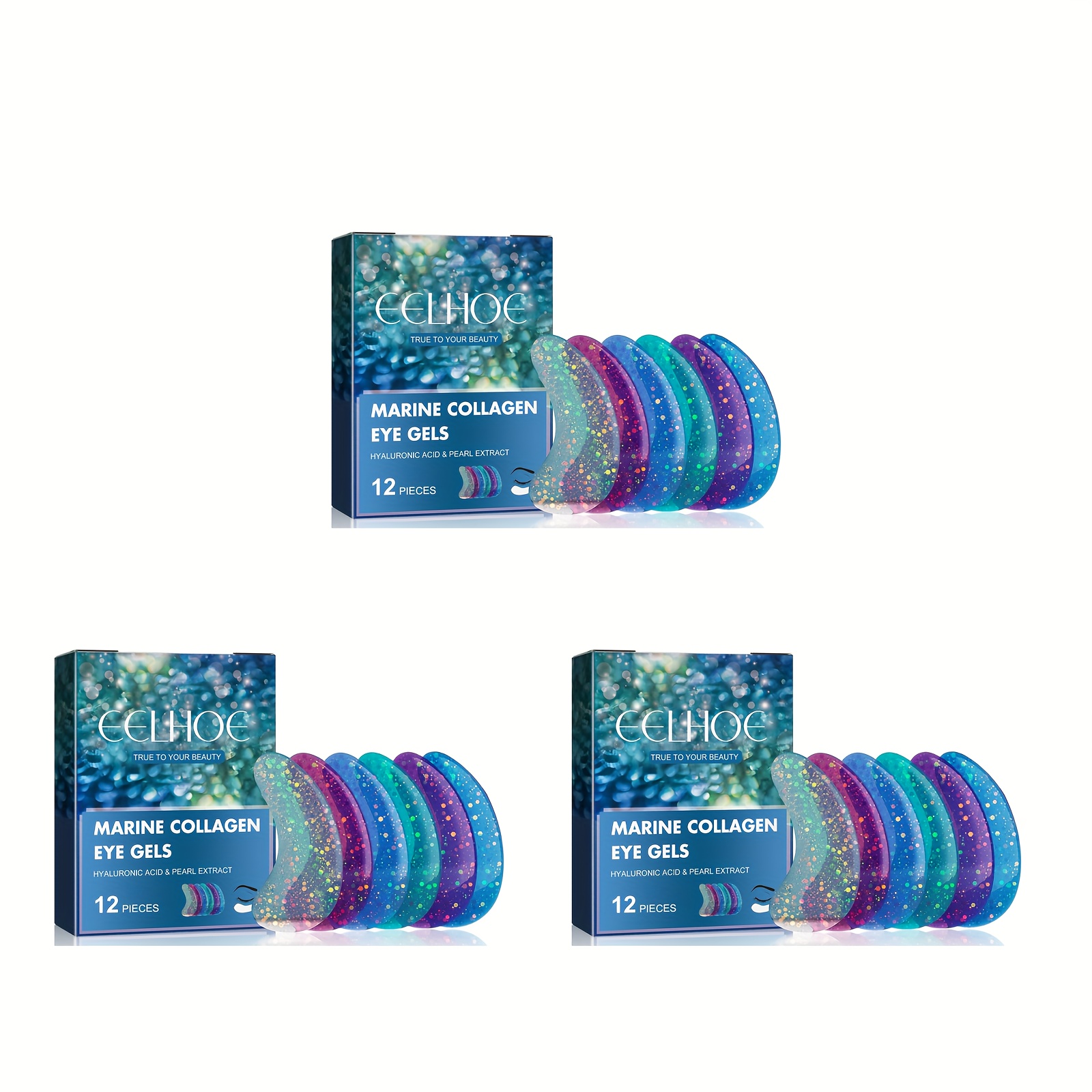 EELHOE Eye Gel Patches, Moisturizing and Cooling, Light Beige Tightening Product, Eye Patch, 12pcs - Image 8