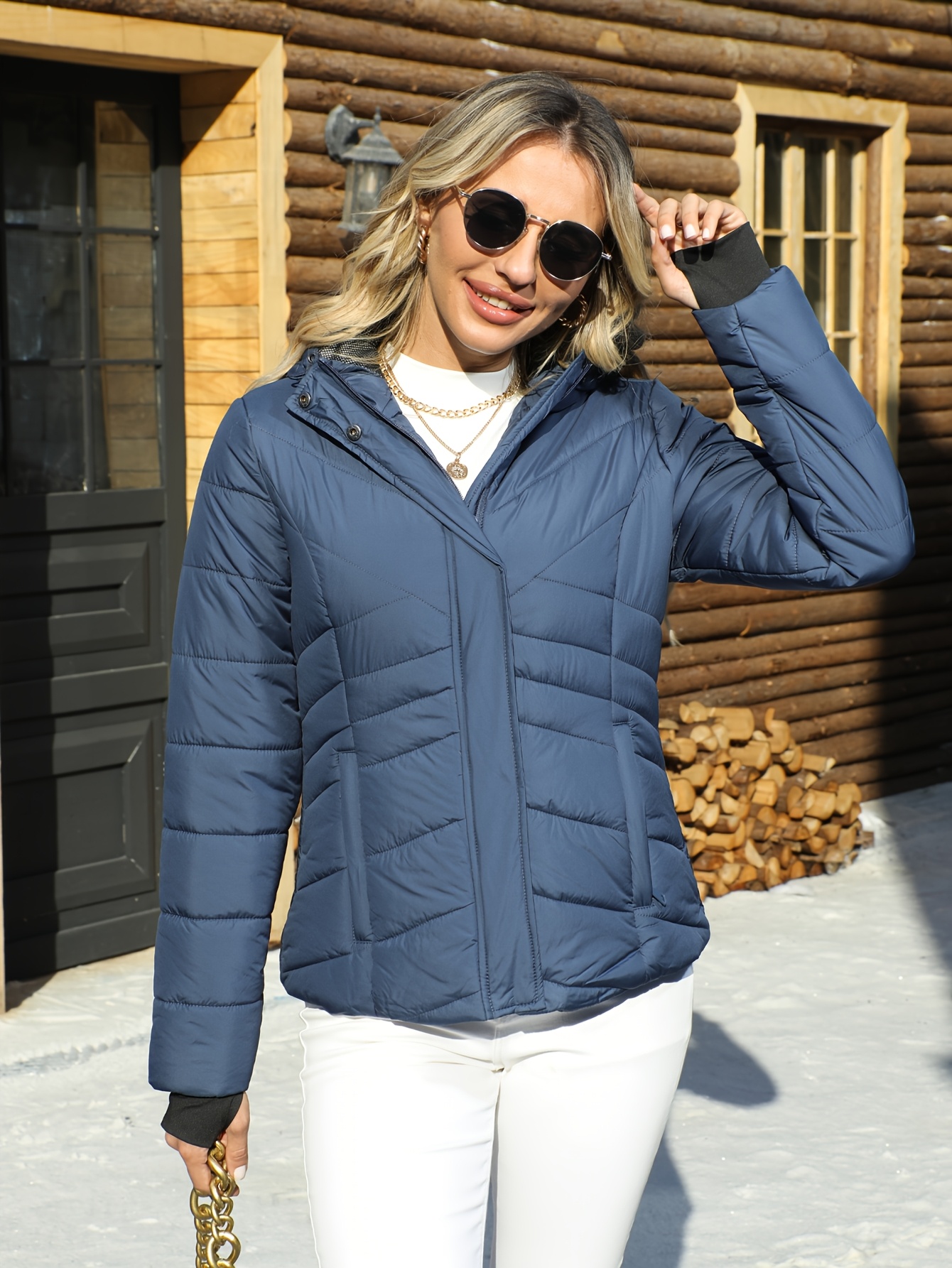 giubbotto cappuccio antivento donna fit Temu Switzerland