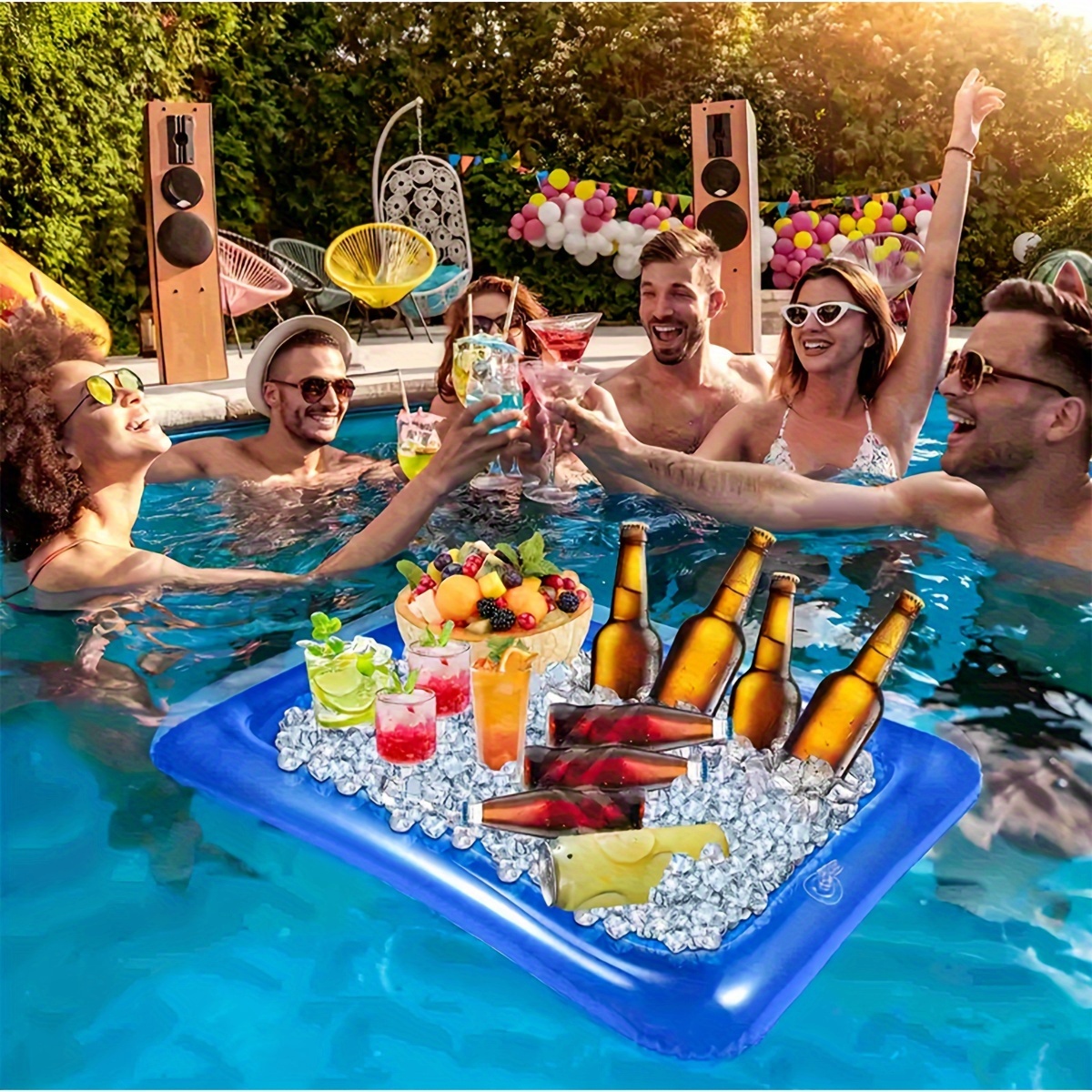 premium inflatable beer cooler table portable ice bucket Temu
