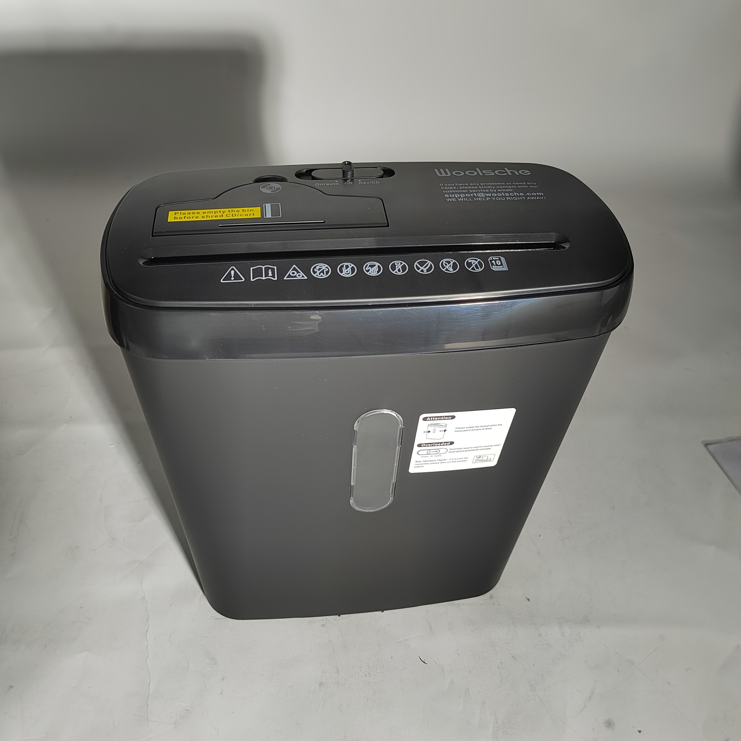 Image of Woolshce P-2 Security Paper With 11lbin - Compact & Quiet Office For Small Business & Home Use | Confidential Document Destruction