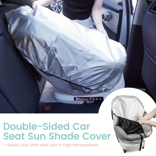1pc silvery black baby car seat sun shade cover blocks out heat sun uv covers universal baby travel accessories