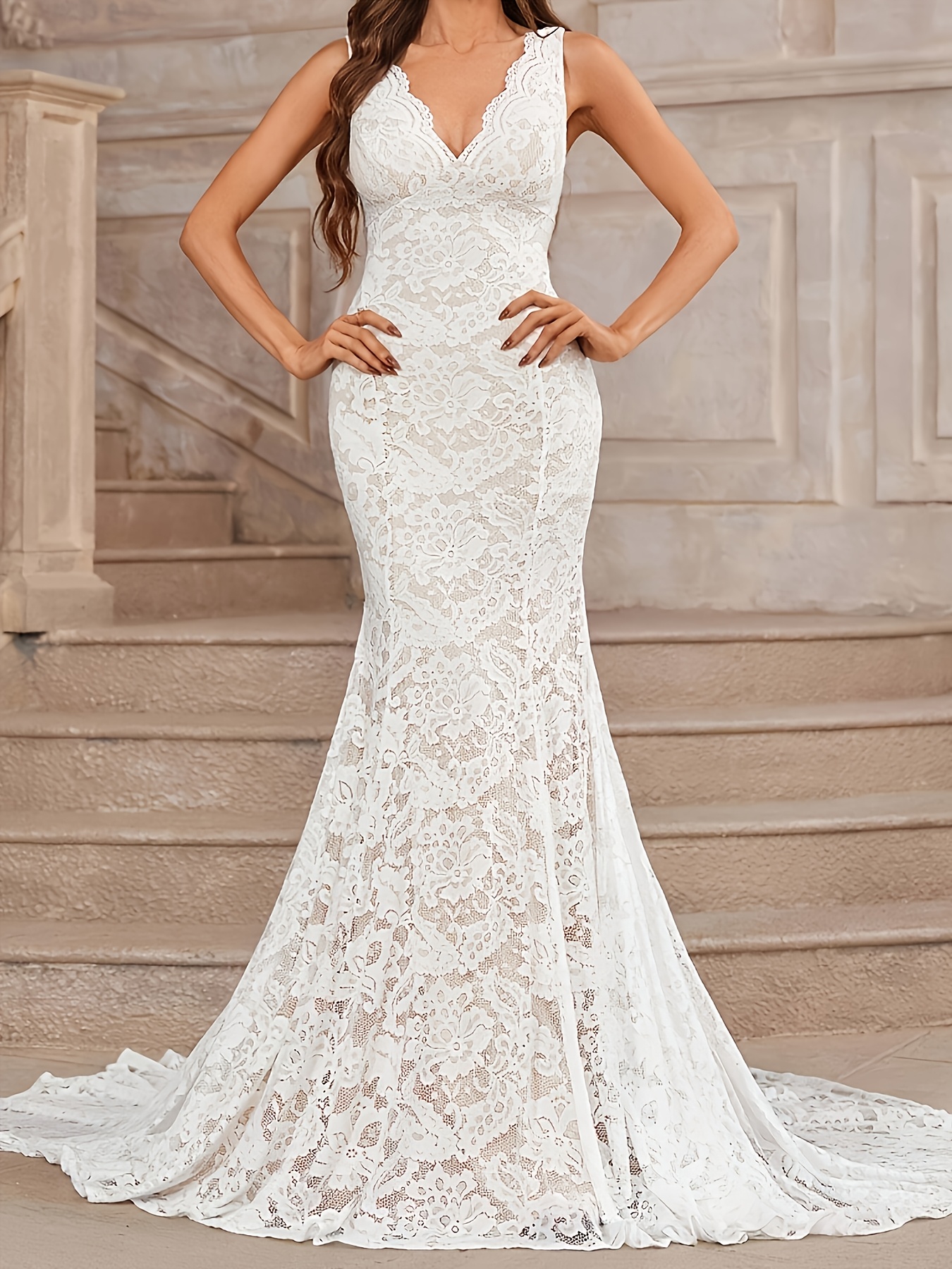 * Women'* Elegant * Hanging Backless Fishtail Dress * High Waist Long  Formal Evening Banquet Party Gown Evening Dress Wedding Dress Wedding Guest  Outfit Prom Evening Dress Music Festival Formal ...