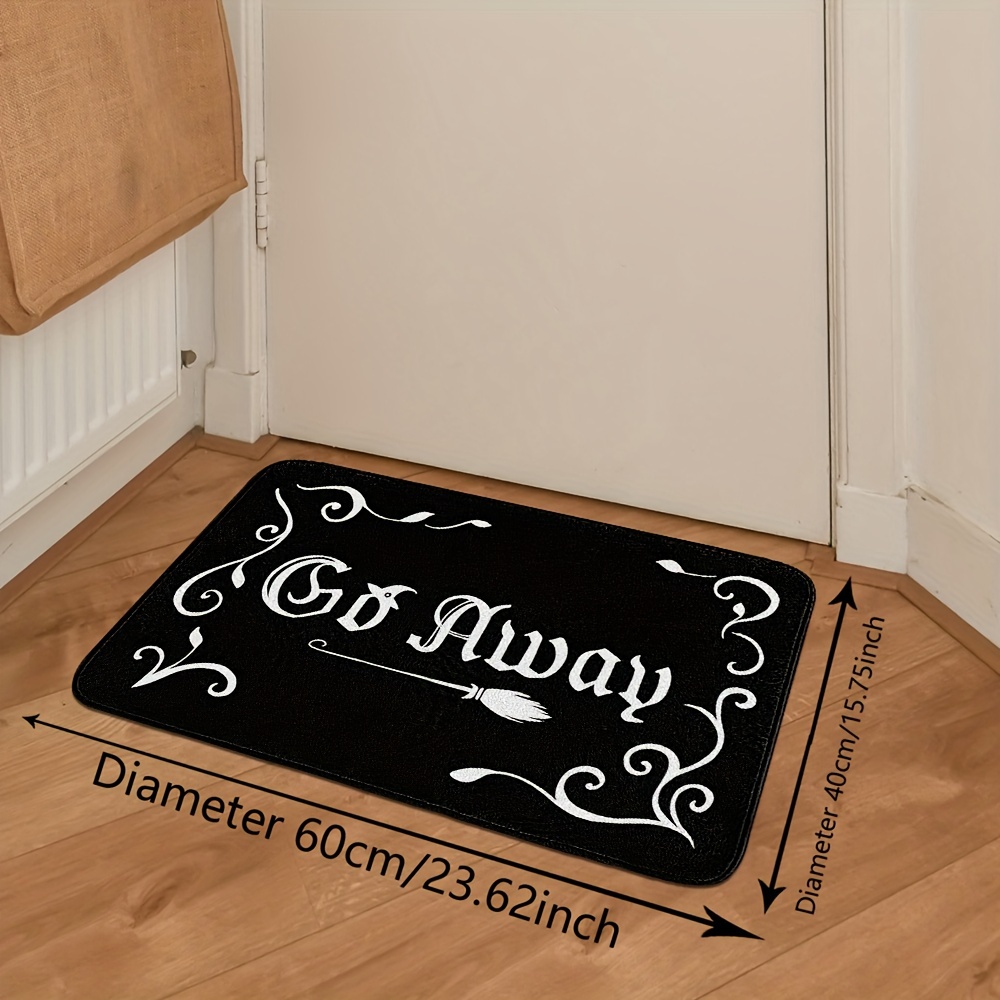 

Magic Broom Halloween Door Mat - Machine Washable, Dust-proof, Non-slip, Scary Party Rug For Home Decor