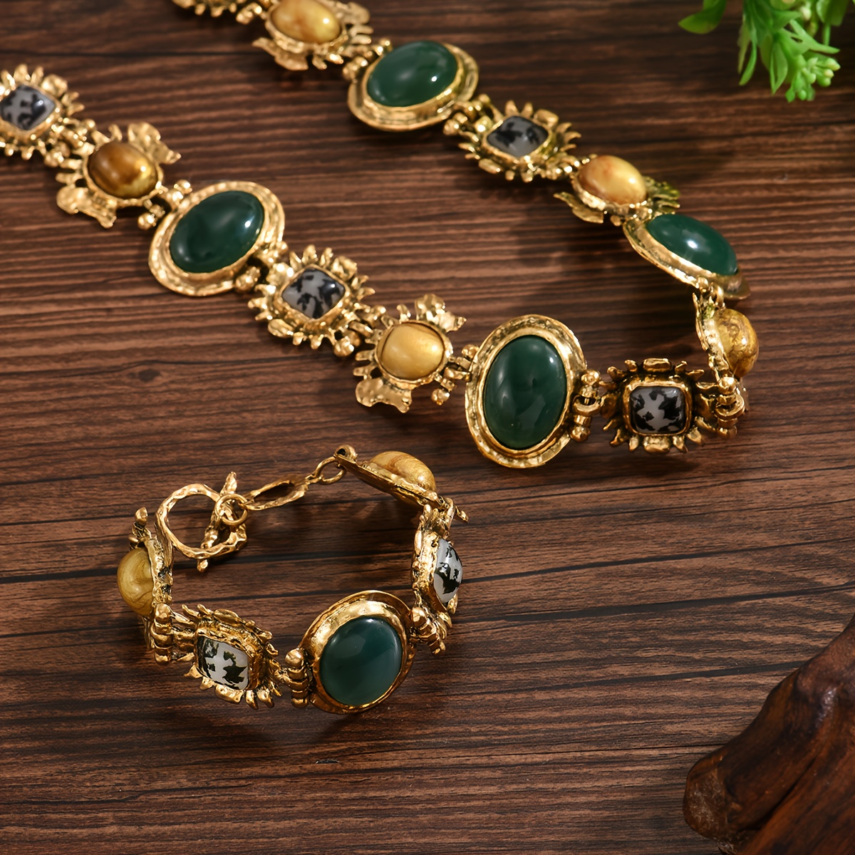 2pcs Exaggerated Elegant Punk Gothic Style Jewelry Set