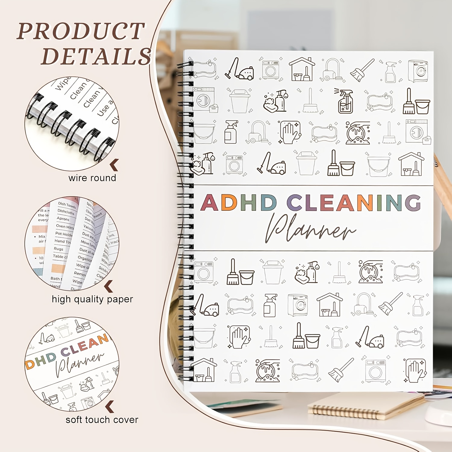 TEMU Smart & Checklist System For Neurodivergent - Compact Organizer With Visual Task Maps, Motivation Boosters & Cleaning Planner, Cover,