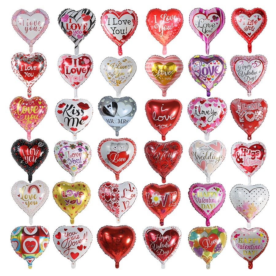 

Random 18 Inch "i Love You" Heart-shaped Balloons For Weddings, Valentine's Day Decorations, Wedding Proposals, Balloons