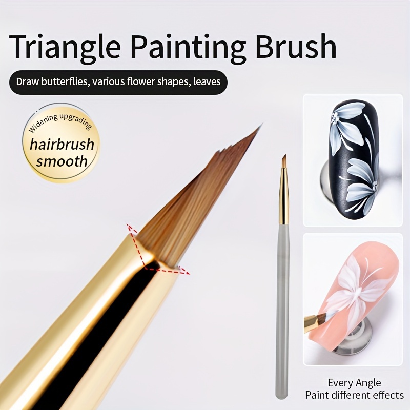 

Triangle Painting Brush: Draw Butterflies, Various Flower Shapes, Leaves - Widening Upgrading Hairbrush Smooth