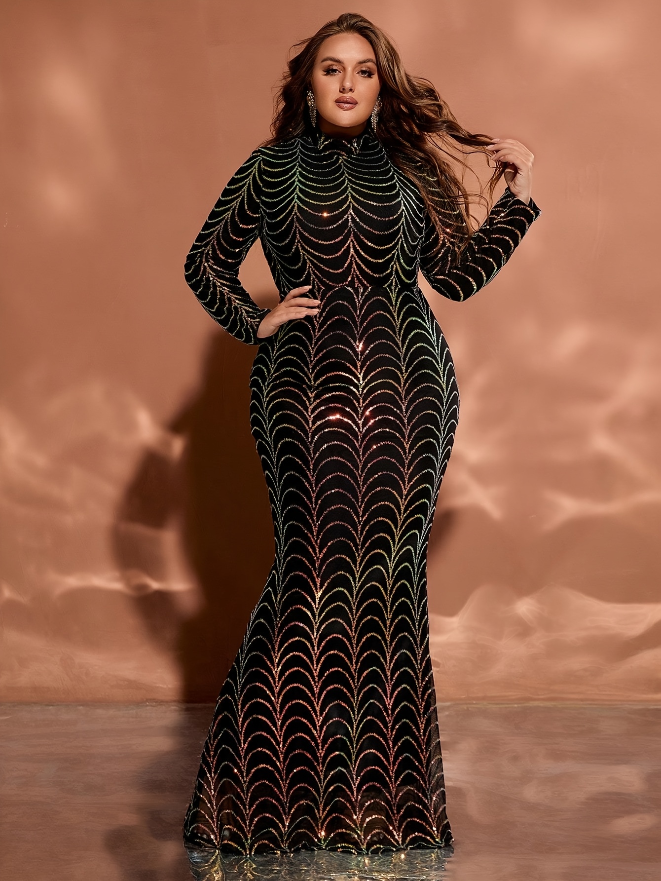 plus size evening dresses with sleeves - Pakistan