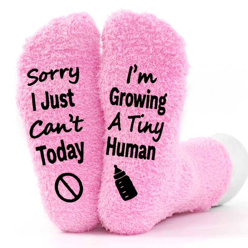 TEMU 1-pair (or Suitable For) Men's & ' Funny "sorry Today, A " Novelty Socks - Pregnancy Announcement Socks For Expecting Parents, Funny Gift For