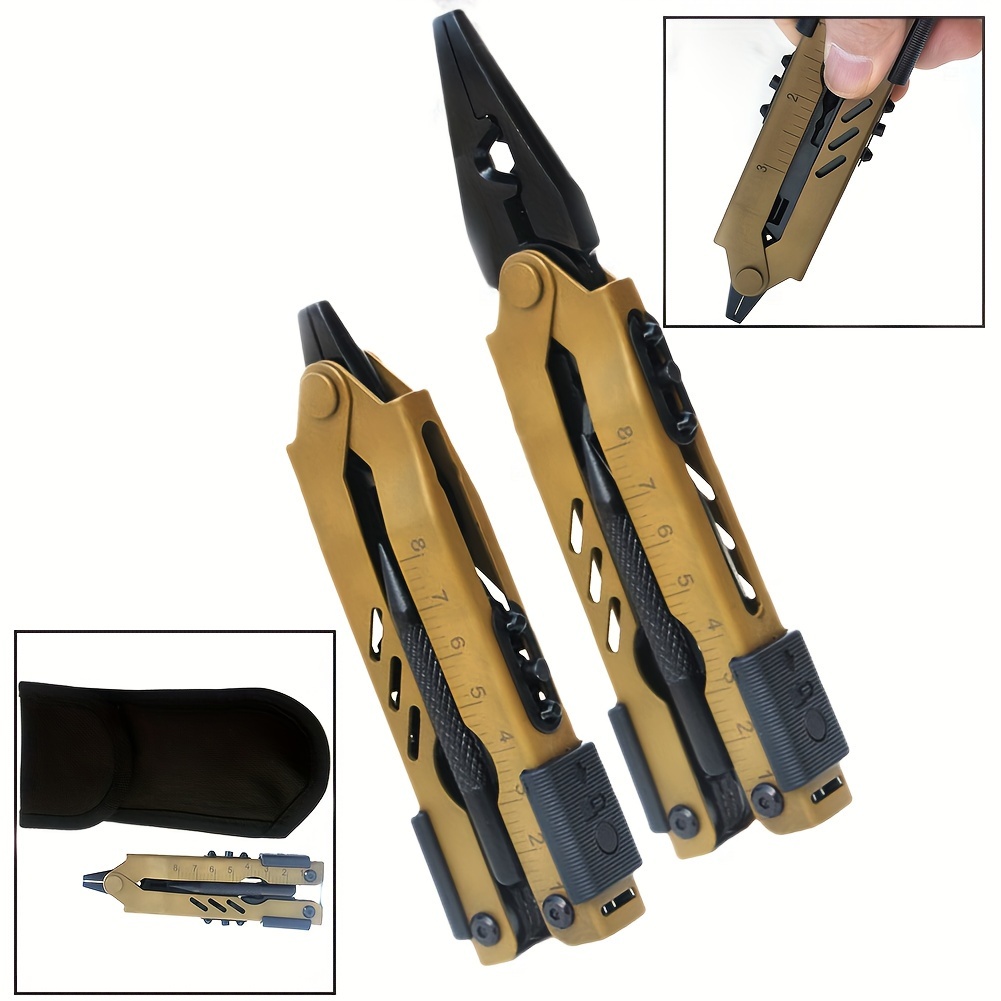 13 in 1 multi tool pliers with protective case portable folding multifunctional pliers knife   screwdriver etc camping survival outdoor camping travel fishing edc combination tools details 5