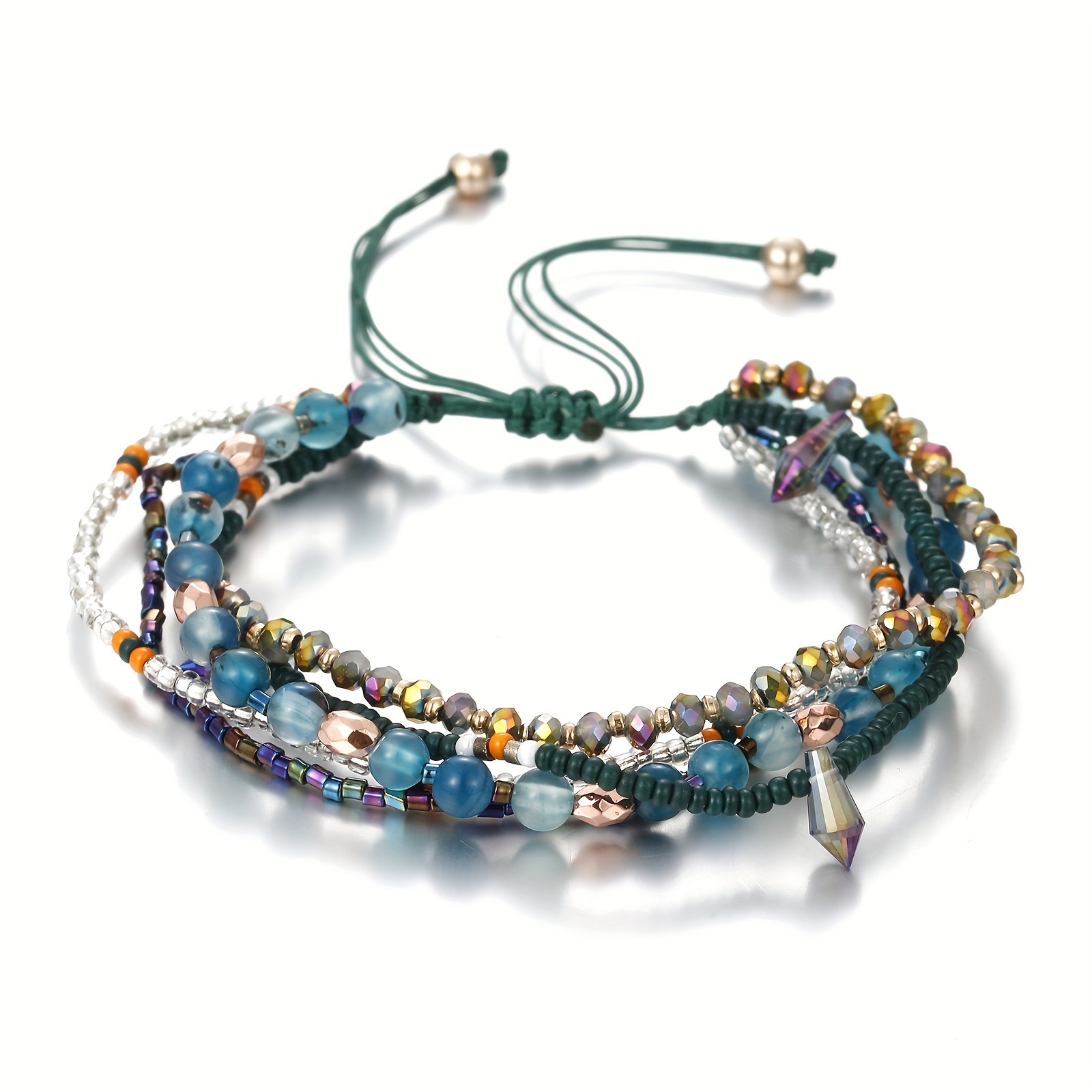 Boho Beaded Bracelet Faux Gemstone Vacation Casual Attire