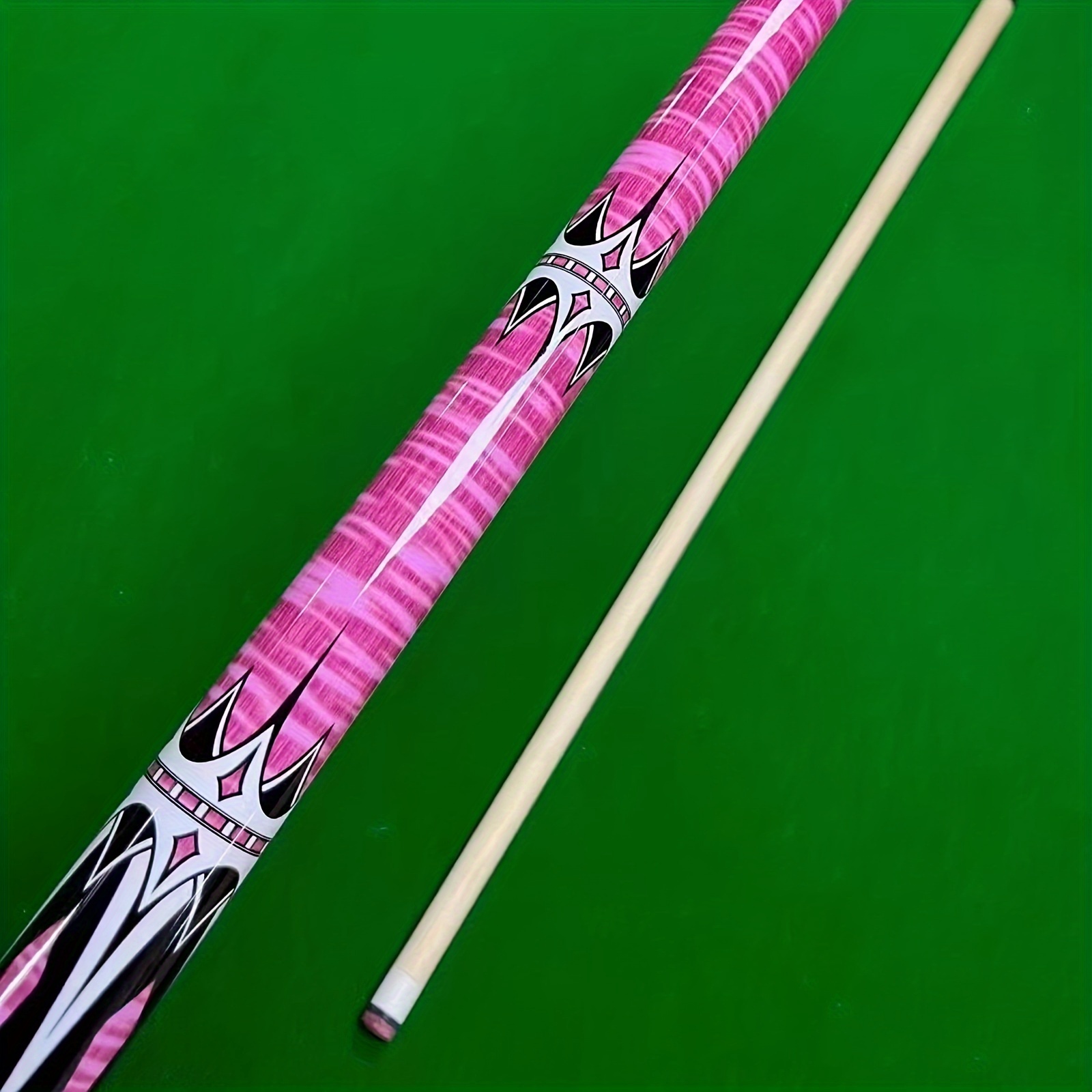 TEMU 1/2 Colorful Billiard Cue Stick, 12mm Cue Tip, Suitable For Playing And