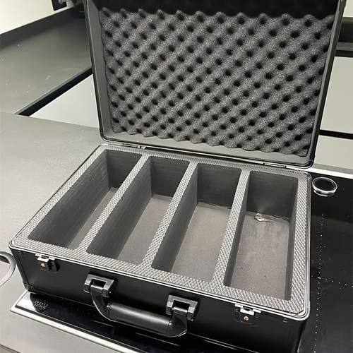 1pc black cards storage box size of 16 9 6 5 11 81in secure closure durable abs aluminum alloy construction non waterproof rectangle case for psa bgs graded sports baseball basketball cards 4 slot premium trading cards for mothers day