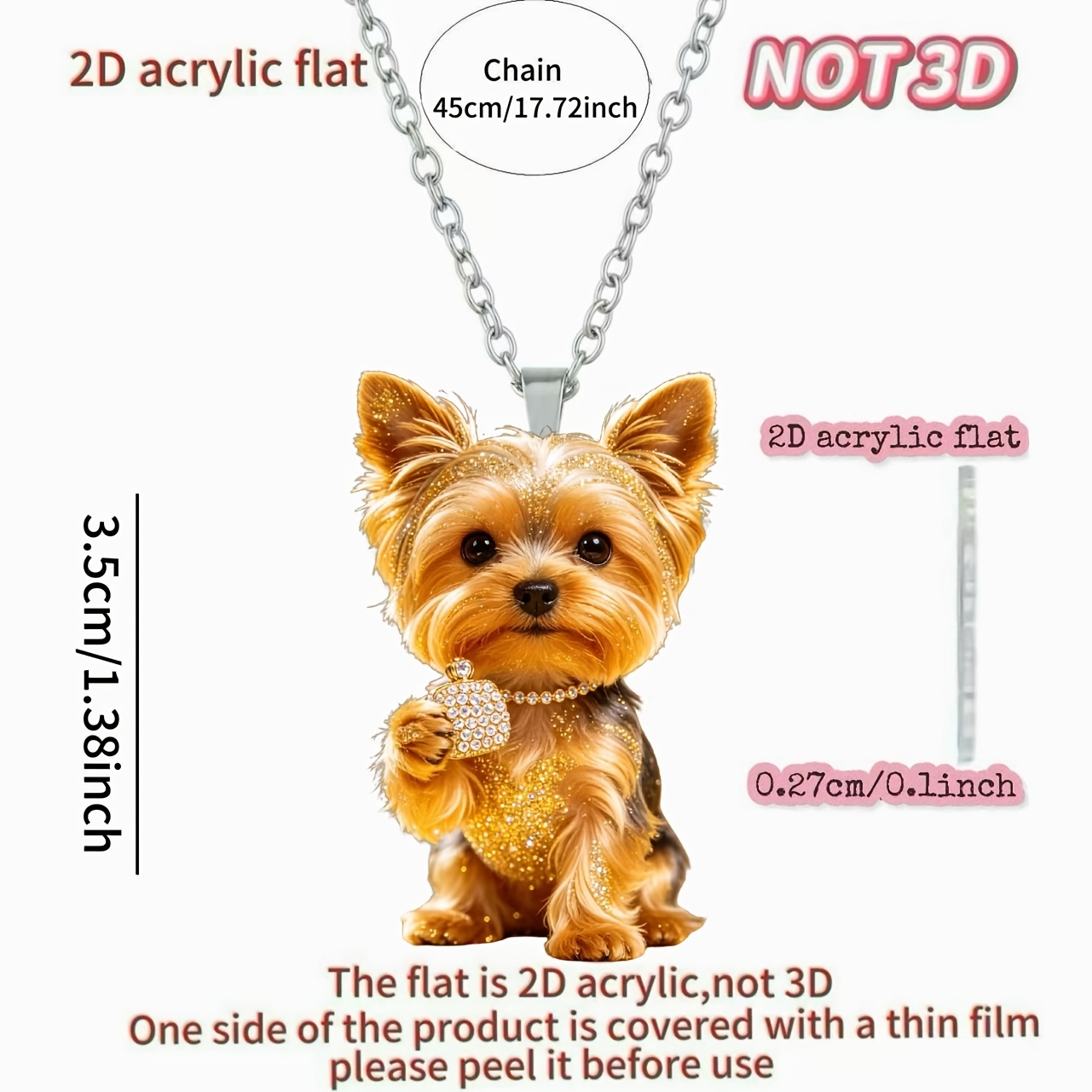 Yorkshire Terrier Pendant Necklace for Dog Lovers