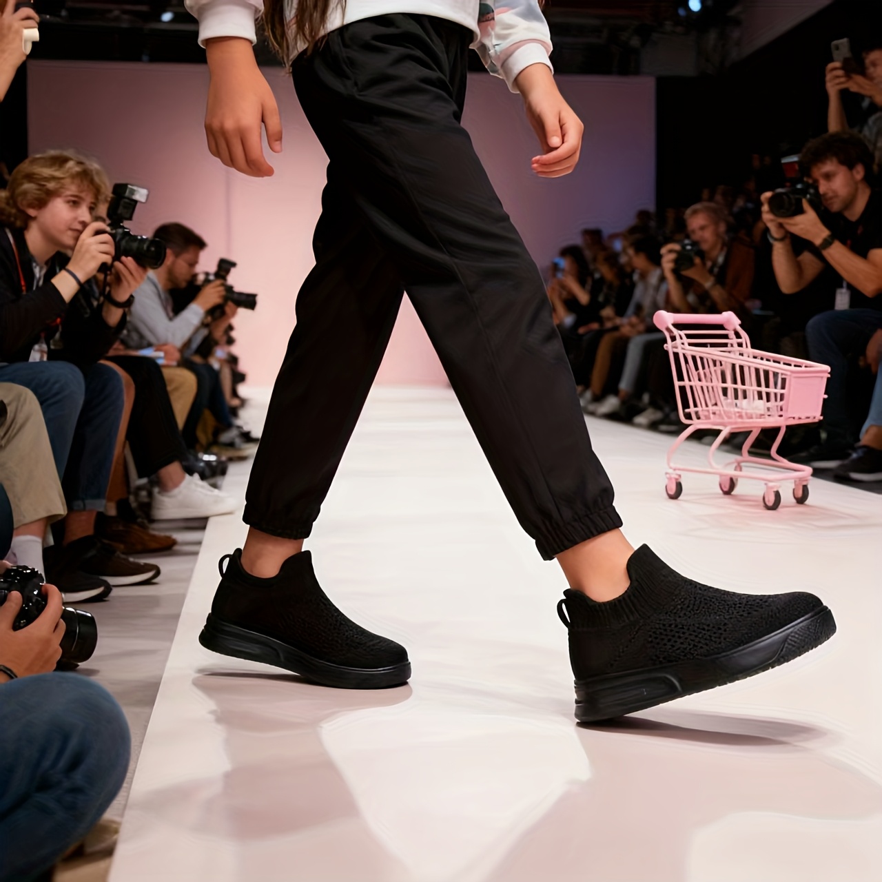A Pair of Ultra-Lightweight, Stylish, Comfortable Casual Sports Shoes with a Sock-Like Design