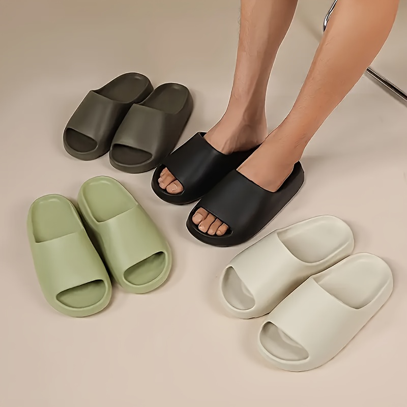 unisex eva anti slip indoor outdoor slippers sandals       cushioned design hand washable solid color for home casual wear