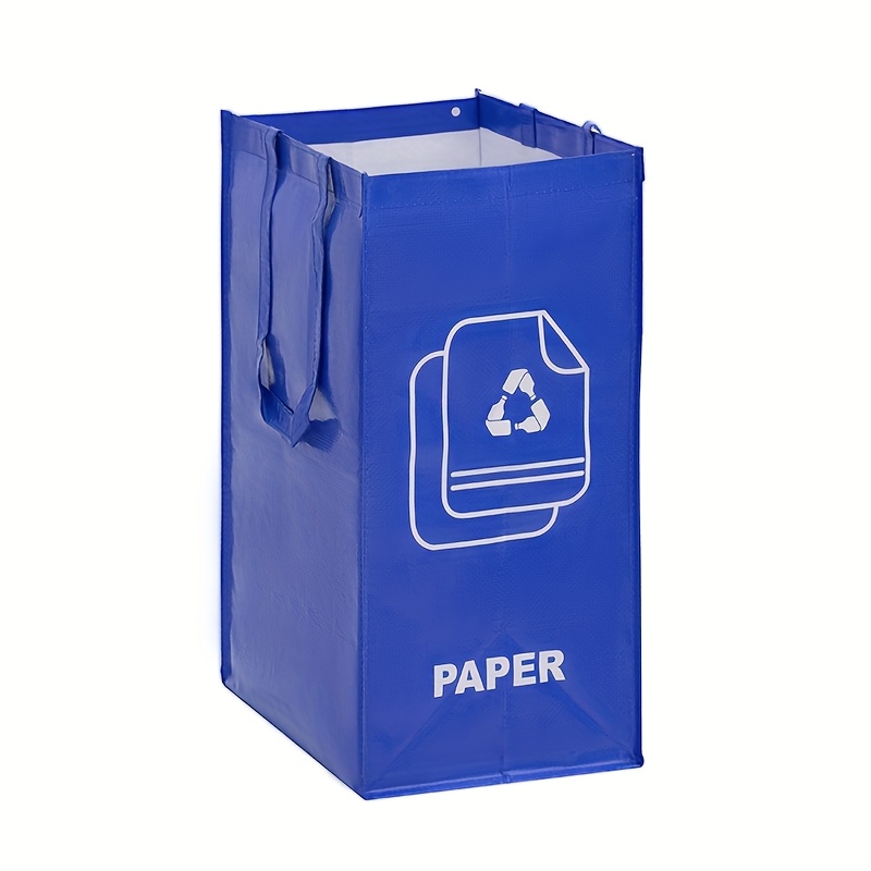 E-shop Faltbarer Müllbeutel mit leuchtenden Recycling-Mustern, hergestellt aus strapazierfähigem Polypropylen-Material, leicht zu reinigen, großes