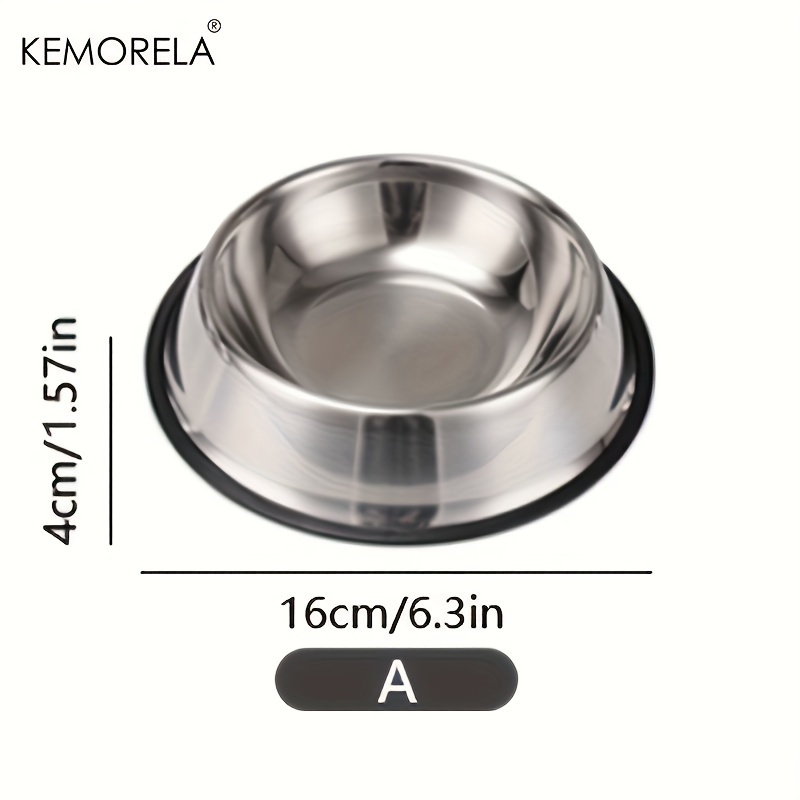 Temu – TEMU Stainless Steel Pet Bowls, Anti-slip Rubber Rings, Pet Food Bowls, Cat Bowls, Dog Bowls, Drinking , Pet Supplies, Suitable For Pets Of Different