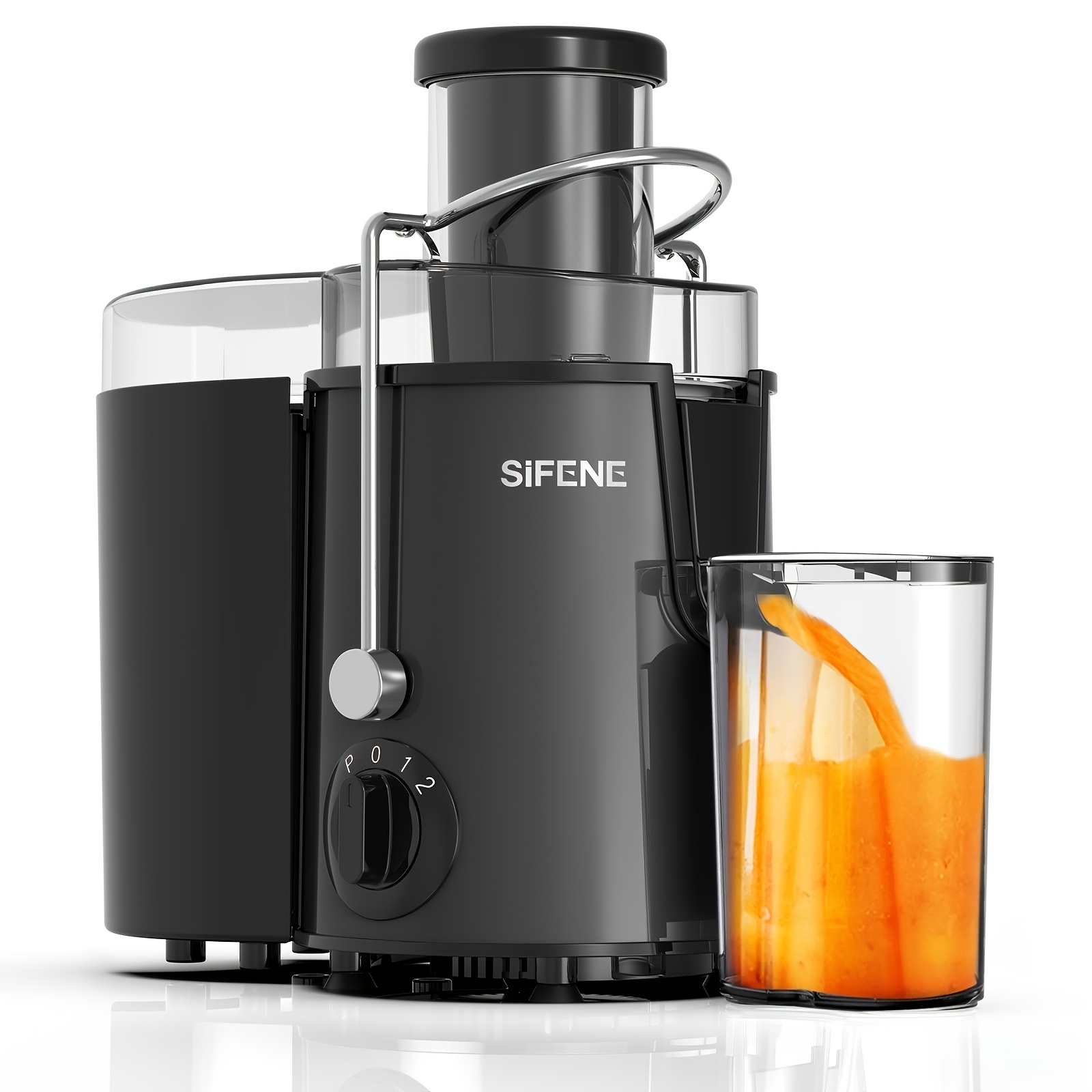 TEMU Commercial Drink Mixers, Quick Juicer Machine, Centrifugal Juicer With 3" For Whole , Easy To Clean, Non-bpa Stainless Steel Kitchen Juicer,