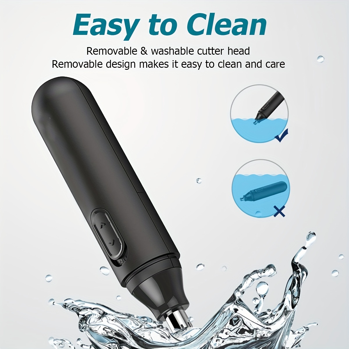   electric ear nose eyebrow hair trimmer portable grooming device plastic aa battery powered non rechargeable with ideal gift for men women Product details 2