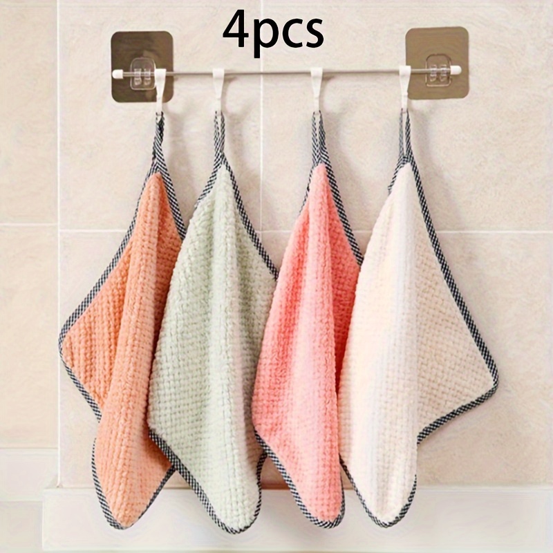 

4/5/8-pack Soft Absorbent Hand Towels | Modern Style | Quick-dry | Non-shedding Cloth | Bathroom & Kitchen Use | Hanging Design Towels