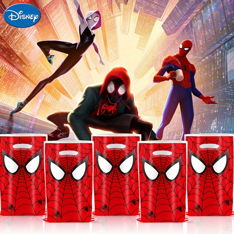 

10pcs Spider-man Plastic Gift Bags Hero Themed Party Candy Bags Disposable Gift Bags