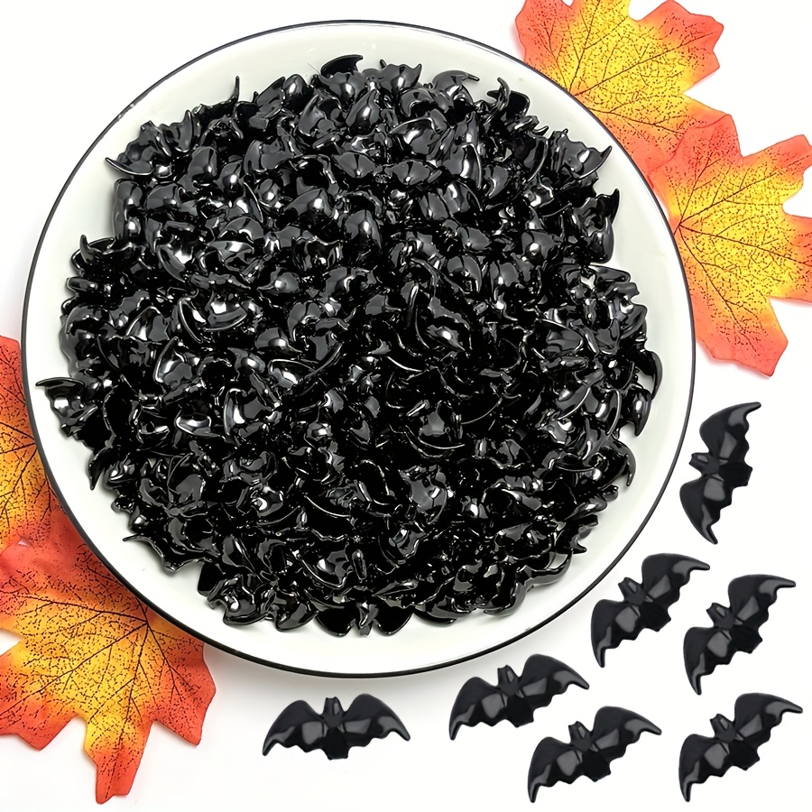 38pcs Halloween Decorations Plastic Bat Ornaments, Autumn Theme Party Fall Table Vase Fillers,for Christmas, Halloween
