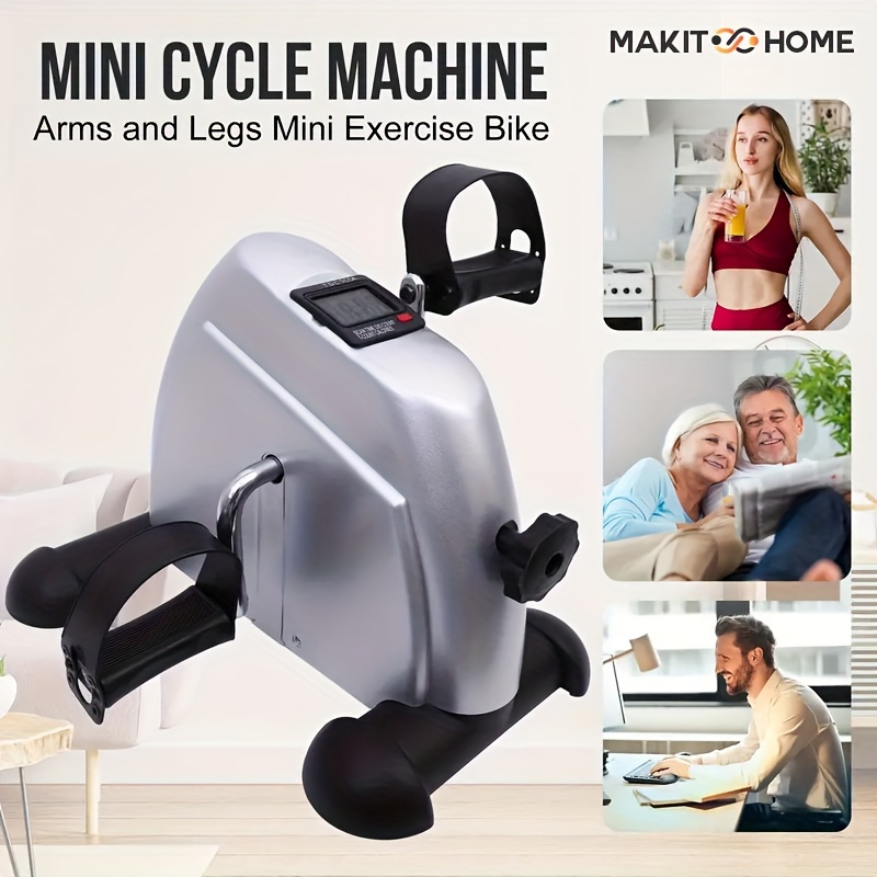 

Mini Exercise Bike, Under Desk Bike Pedal Exerciser Portable Foot Cycle Arm & Leg Machine With Lcd Screen Displays, Valentine's Gift, Gor Him Or Her