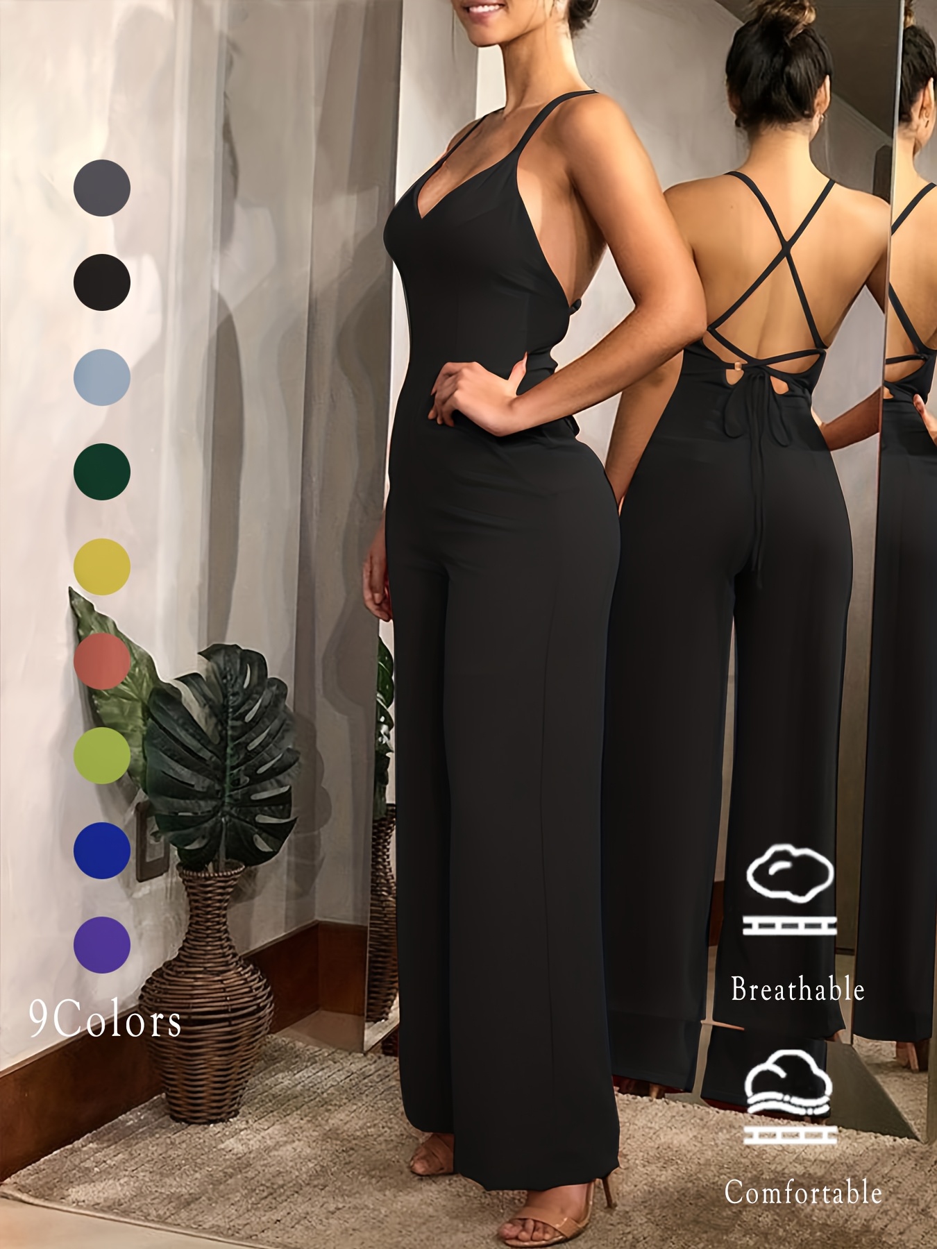 same style womens suspender jumpsuit summer fashion - Temu