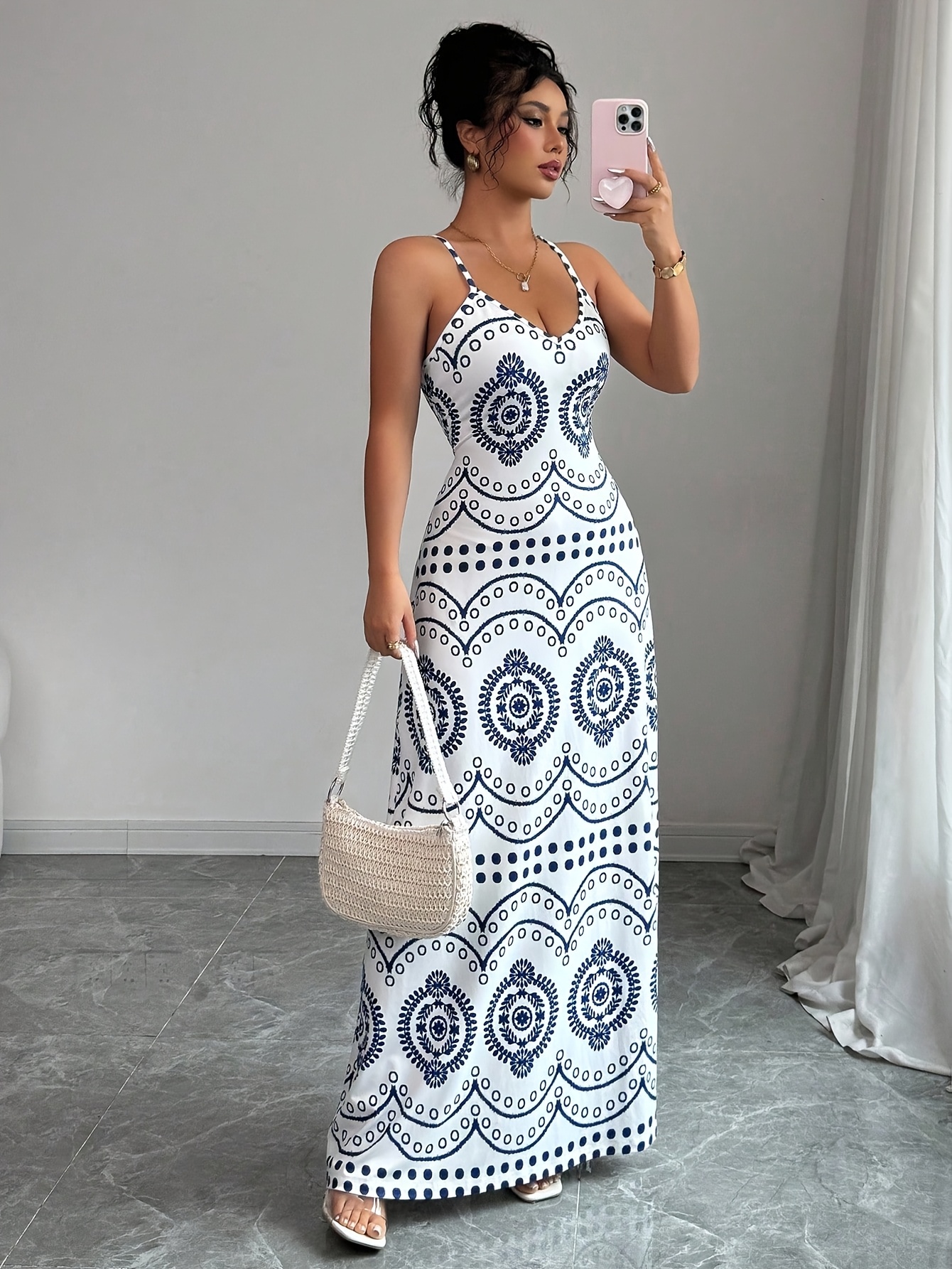 womens casual maxi dresses sold on Temu United States